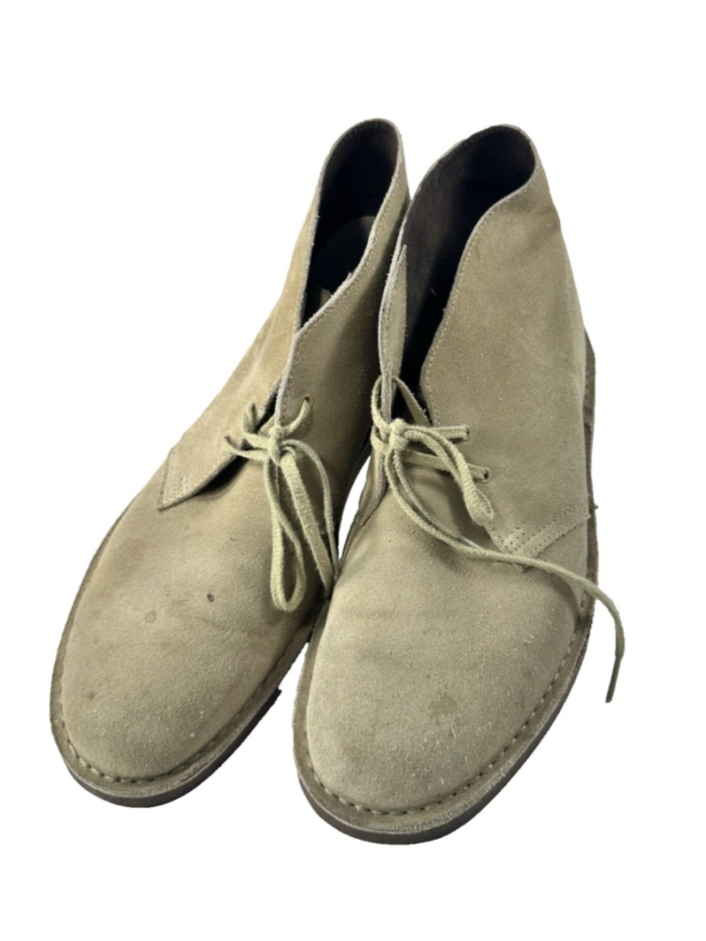 Clarks Originals Chukka Desert Boots Men's 12 US Tan Brown Suede Shoes Clean